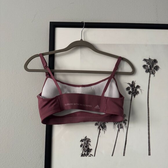 adidas | NWOT Yoga Studio Light-Support Bra in Burgundy Size Medium - Picture 6 of 9